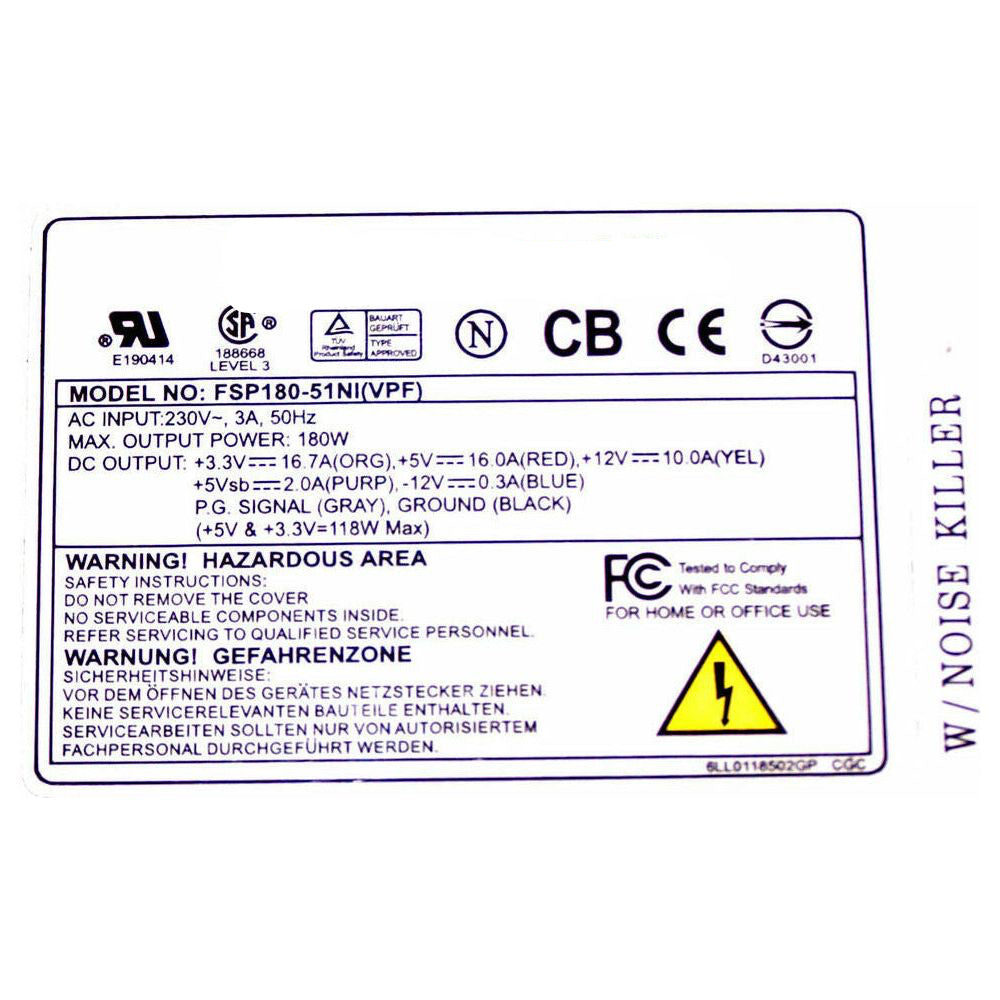 FSP 9PA1801100 180W SFX Power Supply | FSP180-51NI(VPF) Molex Power fonte - MFerraz Tecnologia
