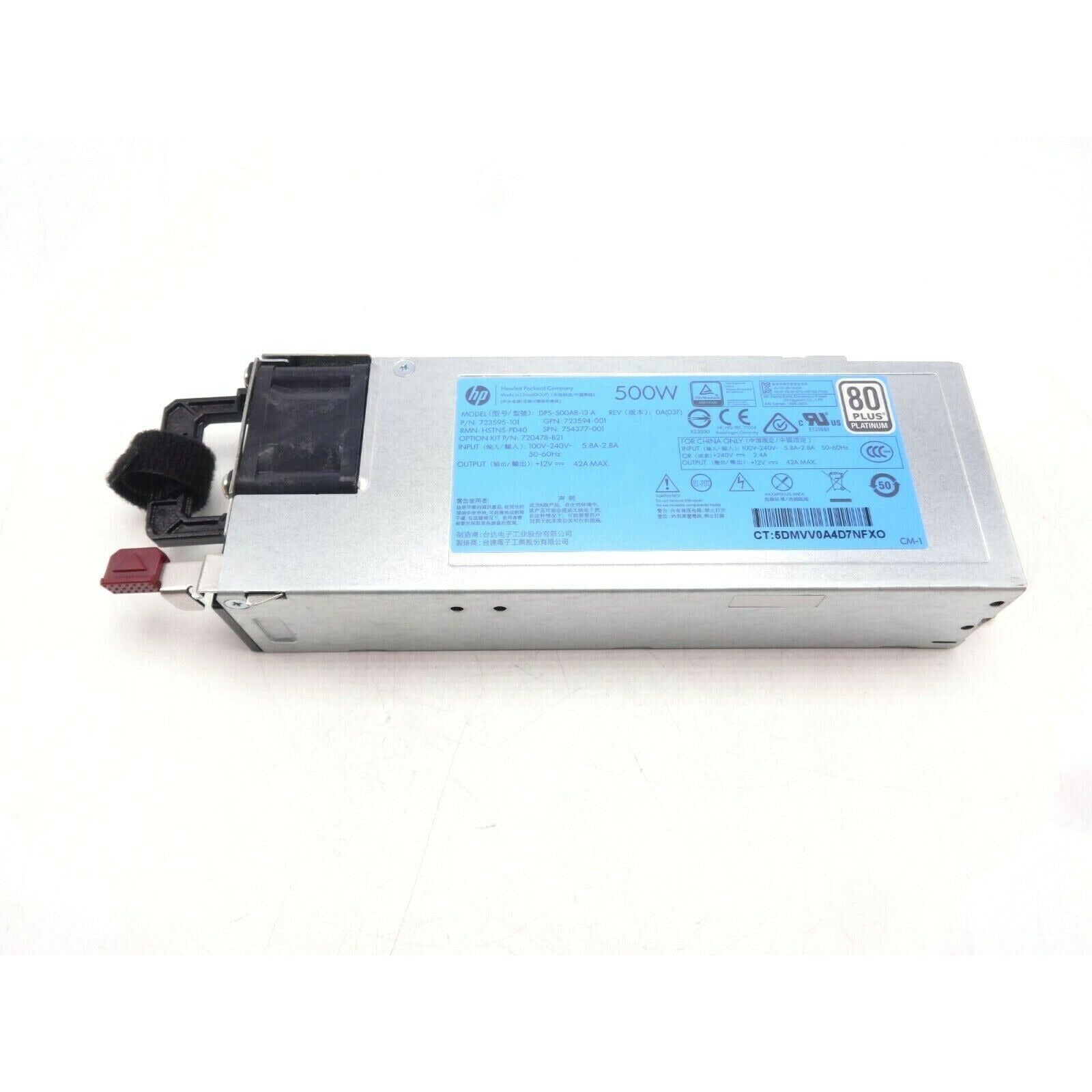 Fuente de alimentación 500W Gen9 Flex Slot Platinum 720478-B21 754377-001 658759232410
