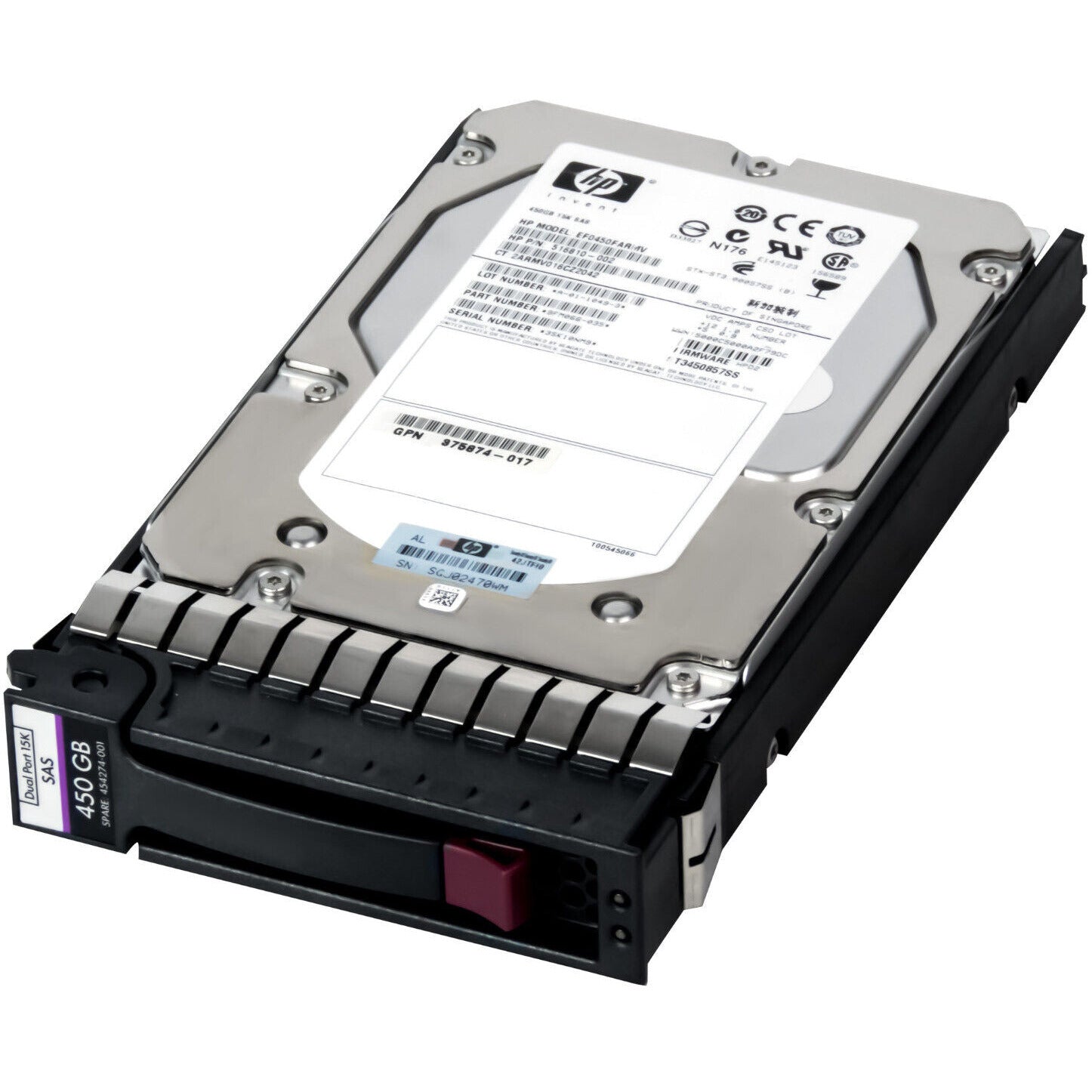 EF0450FARMV 450GB 6G SAS 15K LFF 3.5" SC Hard Drive 516810-002 disco