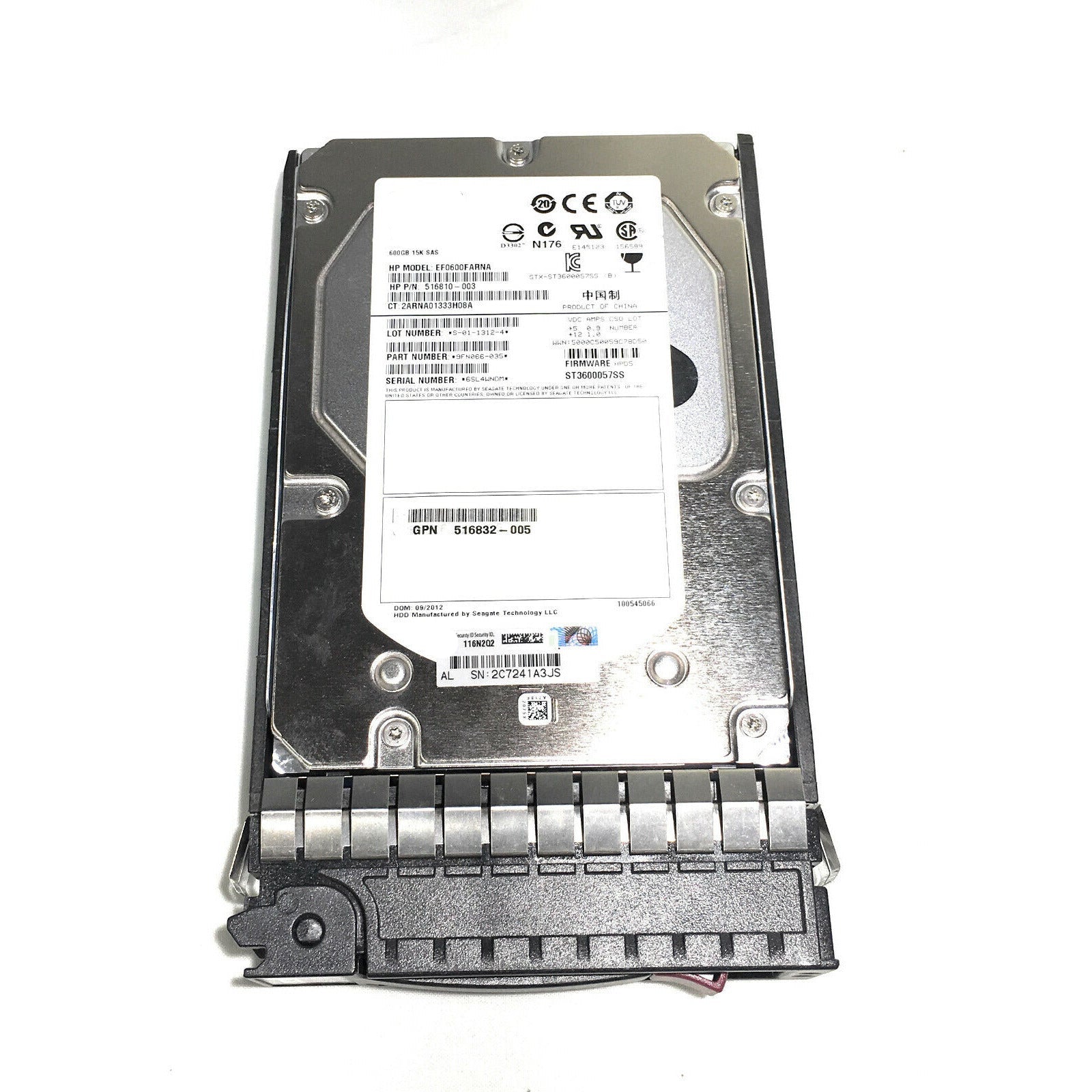 EF0600FARNA 516810-003 600GB 15K 3.5" 6G DUAL PORT HARD DRIVE