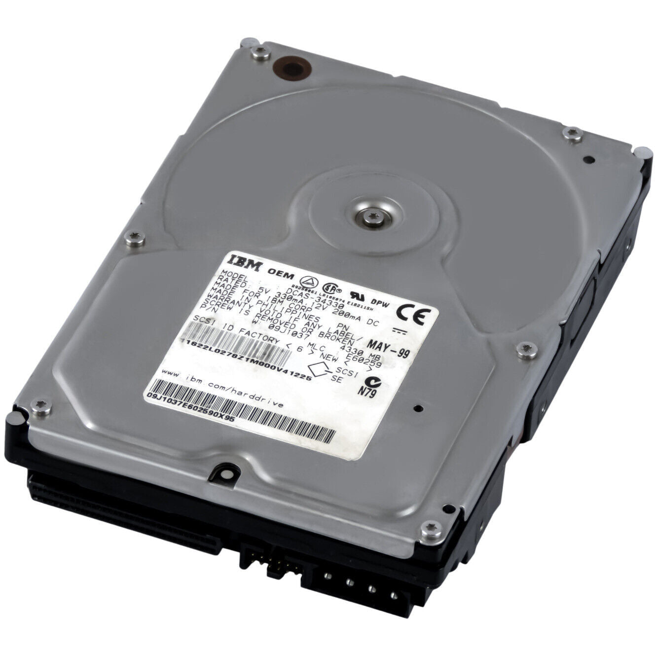 DISCO DURO SCSI HDD de 4GB y 68 PINES 09j1037 DCAS-34330
