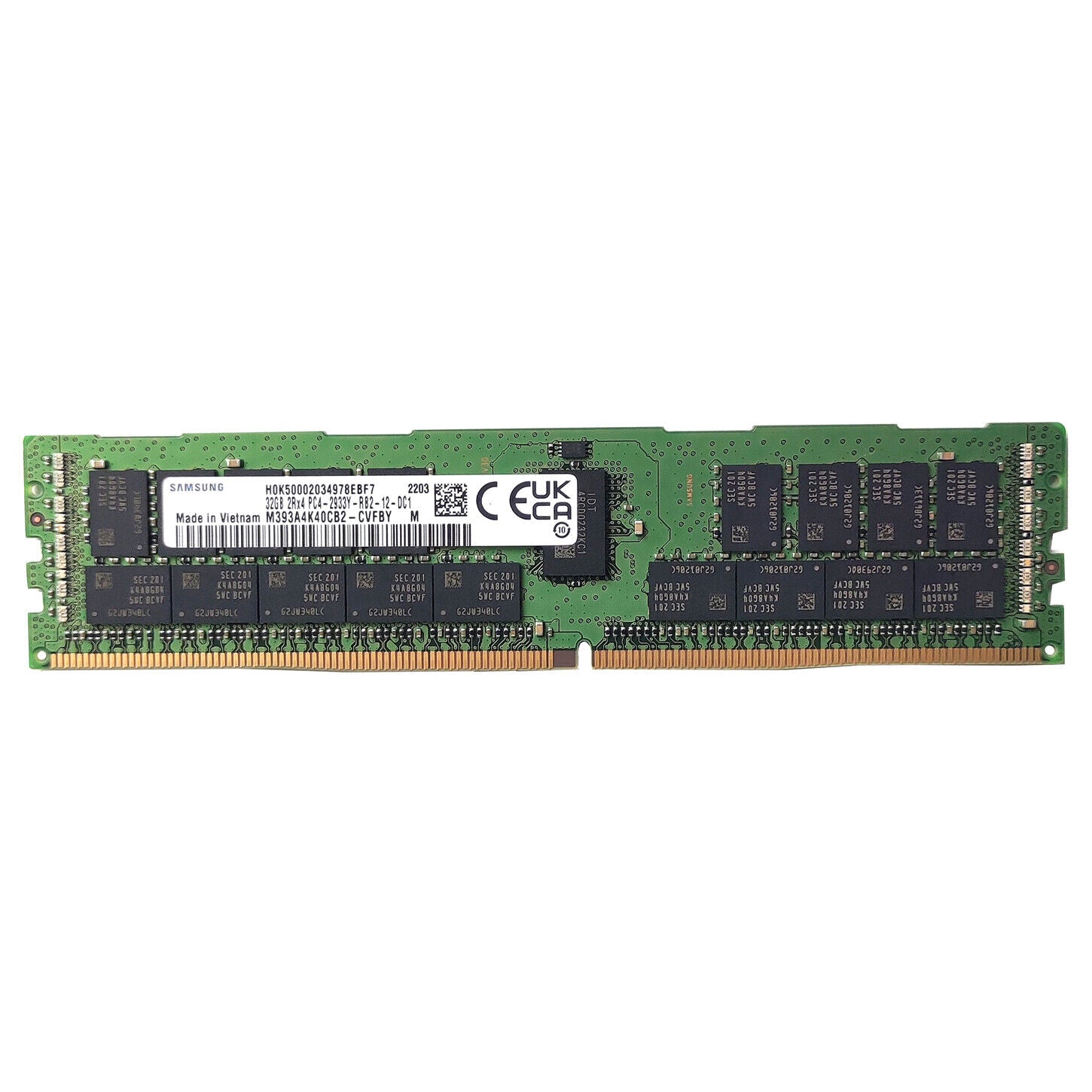 32GB DDR4 2933 MHz ECC Reg M393A4K40CB2-CVF Compatible P00924-B21 Ranuras de RAM-
