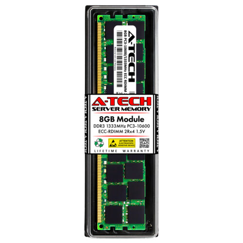Memoria 8GB PC3-10600 ECC RDIMM Memory RAM for Dell PowerEdge R620 (A6996808 Equivalent) - MFerraz Tecnologia