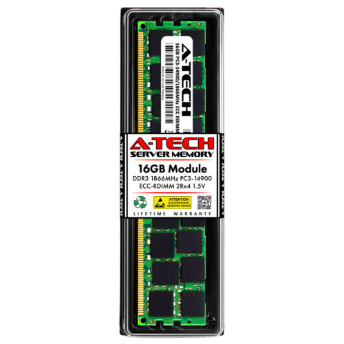 Memoria 16GB DDR3-1866 PC3-14900R RDIMM HP E2Q95AA Equivalent ECC REG Server Memory RAM - MFerraz Tecnologia