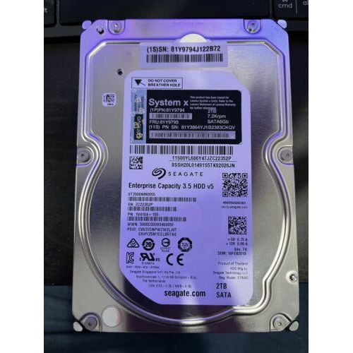 Lenovo System X 81Y9795 Seagate Exos 7E8 2TB SATA 6Gb 3.5" ST2000NM0055 disco - MFerraz Tecnologia