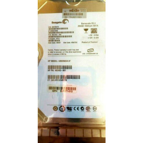 Disco Seagate Barracuda 250GB 7200RPM 3.5" (ST3250310NS) HPMN=GB0250EAFJF - MFerraz Tecnologia