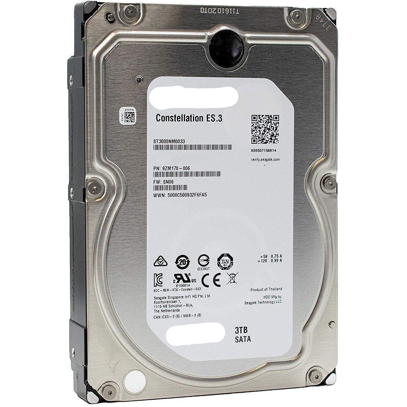 Seagate Constellation ES.3 | ST3000NM0033 | 3TB 7.2K RPM 128 MB Cache 3.5" SATA 6Gb/s | Enterprise Internal Hard Disk Drive HDD-FoxTI