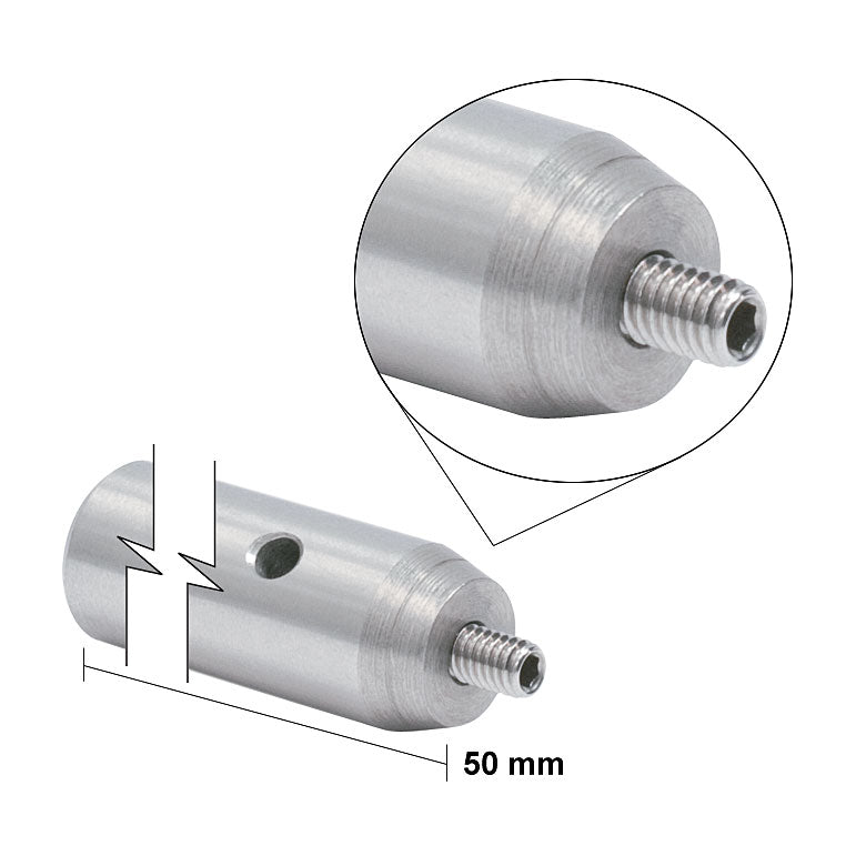 TH-TR50/M - Ø12.7 mm Optical Post, SS, M4 Setscrew, M6 Tap, L = 50 mm