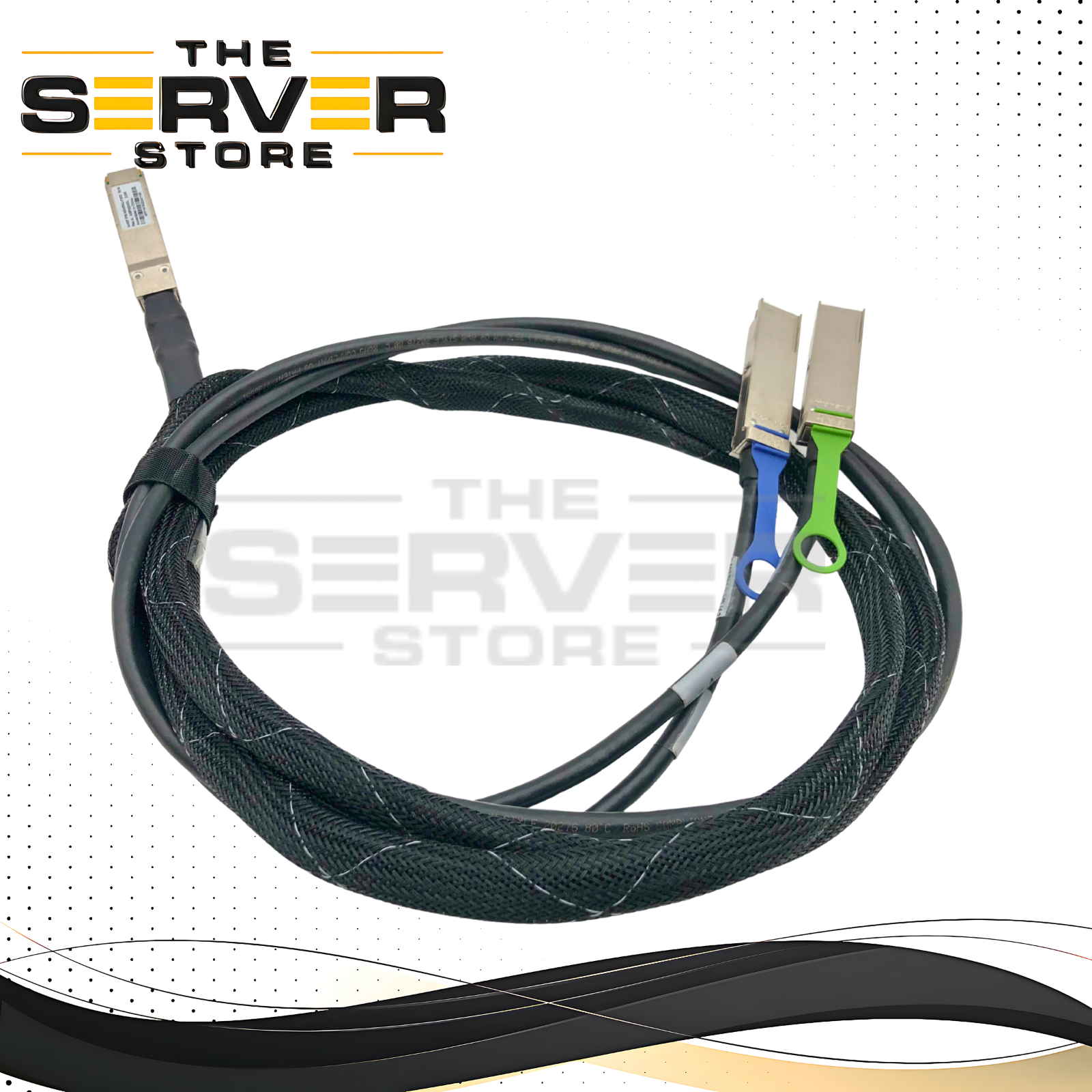 Amphenol 3M 100G QSFP28 to 2x 50G QSFP28 Passive DAC Breakout Cable NDARHJ-F303