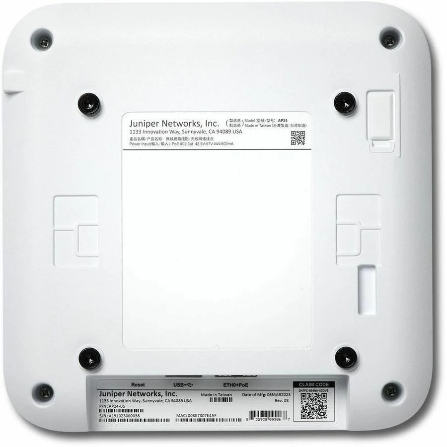 Mist AP24 Tri Band Wi-Fi 6E IEEE 802.11 a/b/g/n/ac/ax 3.60 Gbit/s Wireless Access Point - Indoor