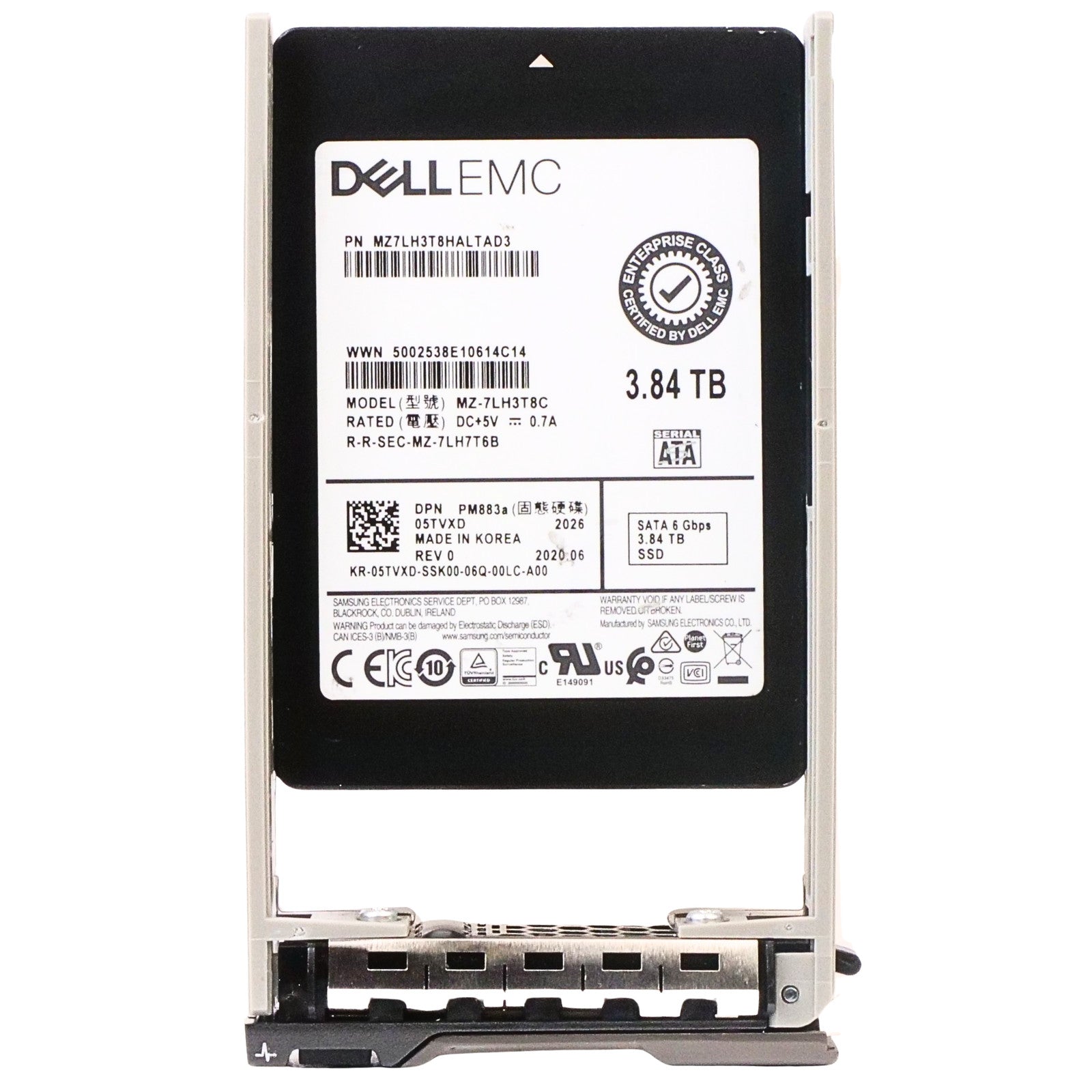 Dell G13 400-BCRU 3.84TB 1 DWPD SATA 6Gb/s 3D TLC 2.5in Recertified SSD