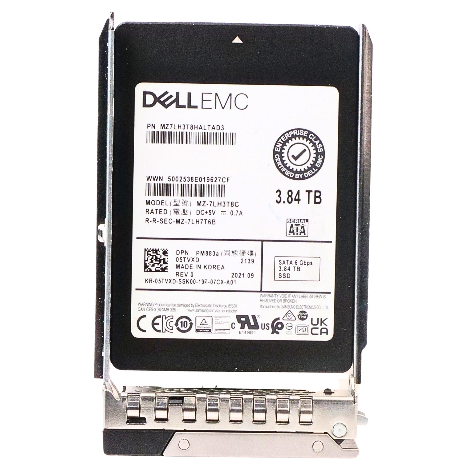 Dell G14 7HPM7 3.84TB 1 DWPD SATA 6Gb/s 3D TLC 2.5in Recertified SSD