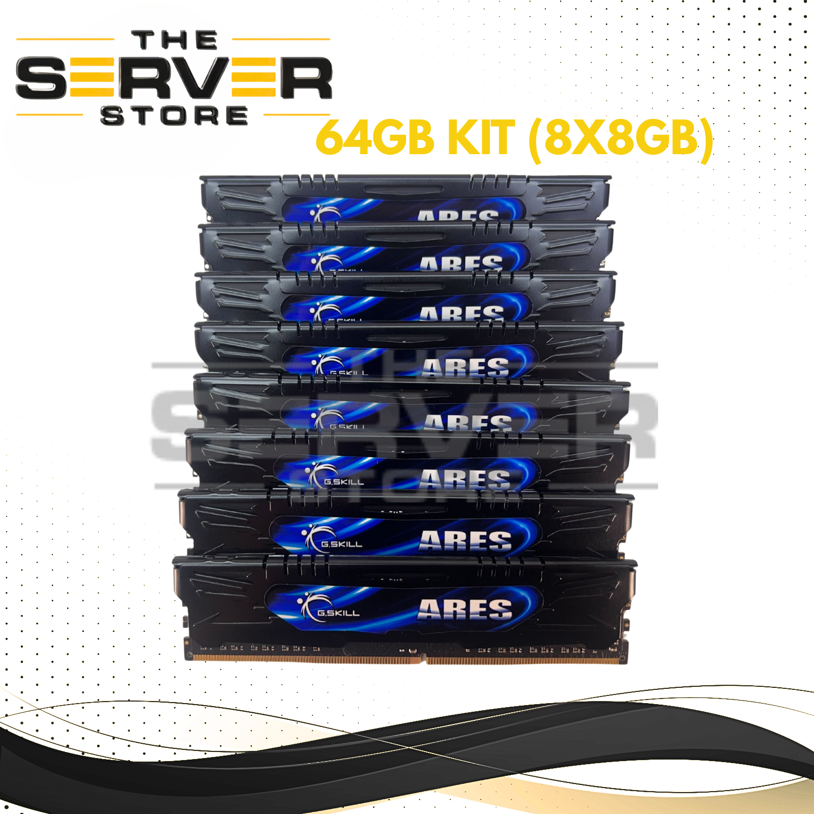 G.Skill Ares DDR4 64GB (8x8GB) 3600MHz PC4-28800 Gaming Memory Kit F4-3600C15Q