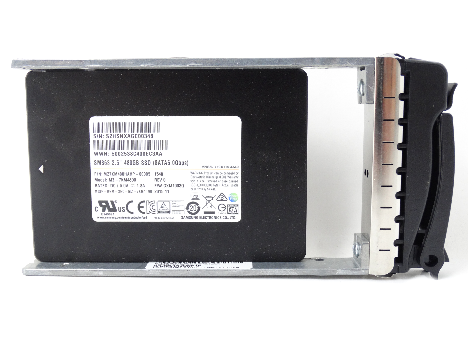Samsung SM863 480GB MLC SATA 6Gbps 2.5'' SSD Solid State Drive (MZ-7KM4800)