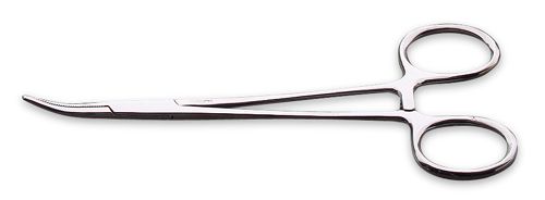 SPC Hemostat Clamp, Curved Nose Serrated Jaw, 6"