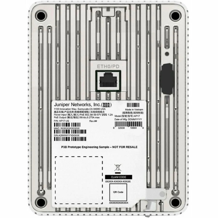 Mist AP17 Tri Band Wi-Fi 7 IEEE 802.11 a/b/g/n/ac/ax/be 9.38 Gbit/s Wireless Access Point - Indoor - Yes