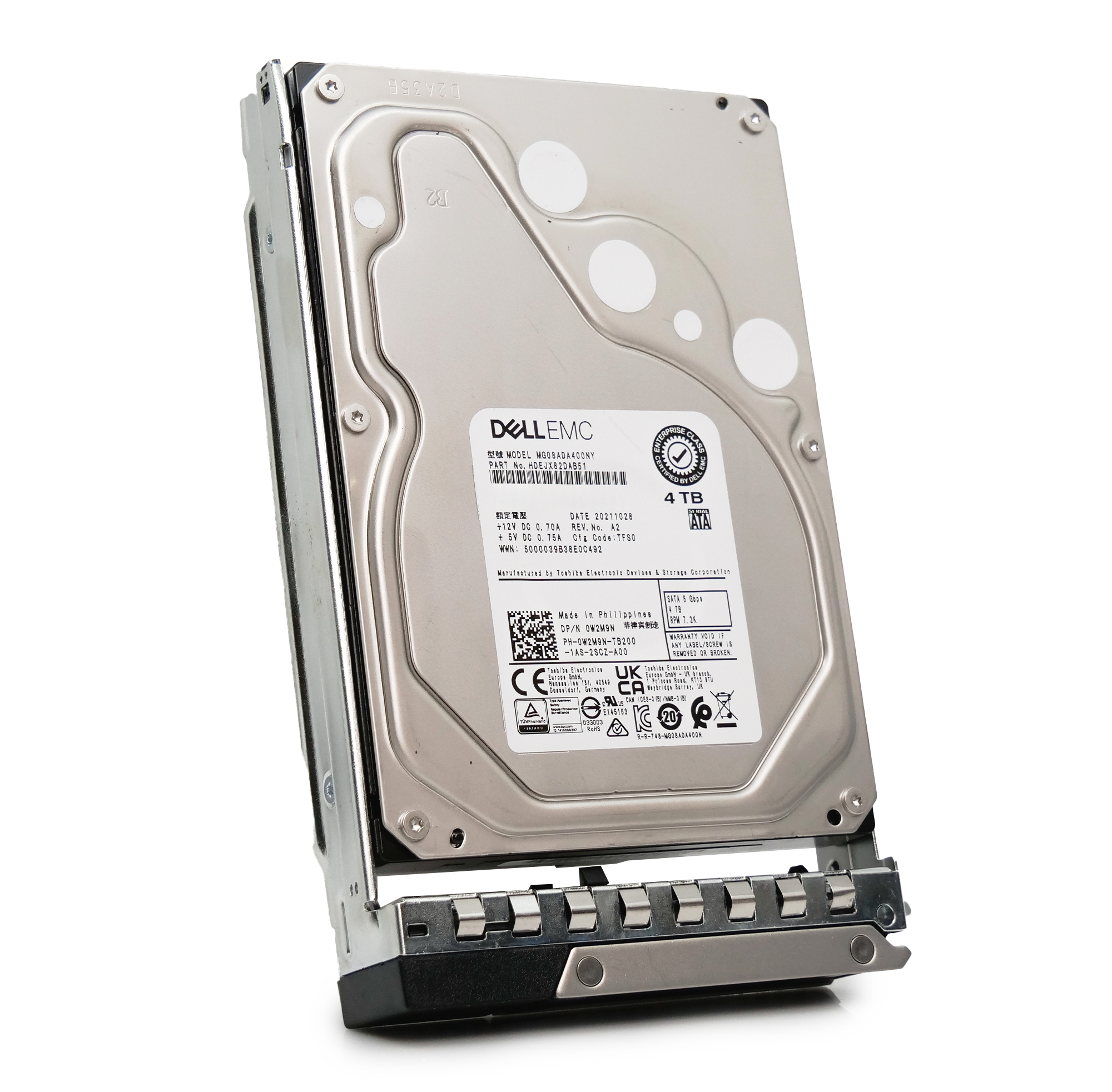Dell G14 0W2M9N 4TB 7.2K RPM SATA 6Gb/s 512n 3.5in Hard Drive