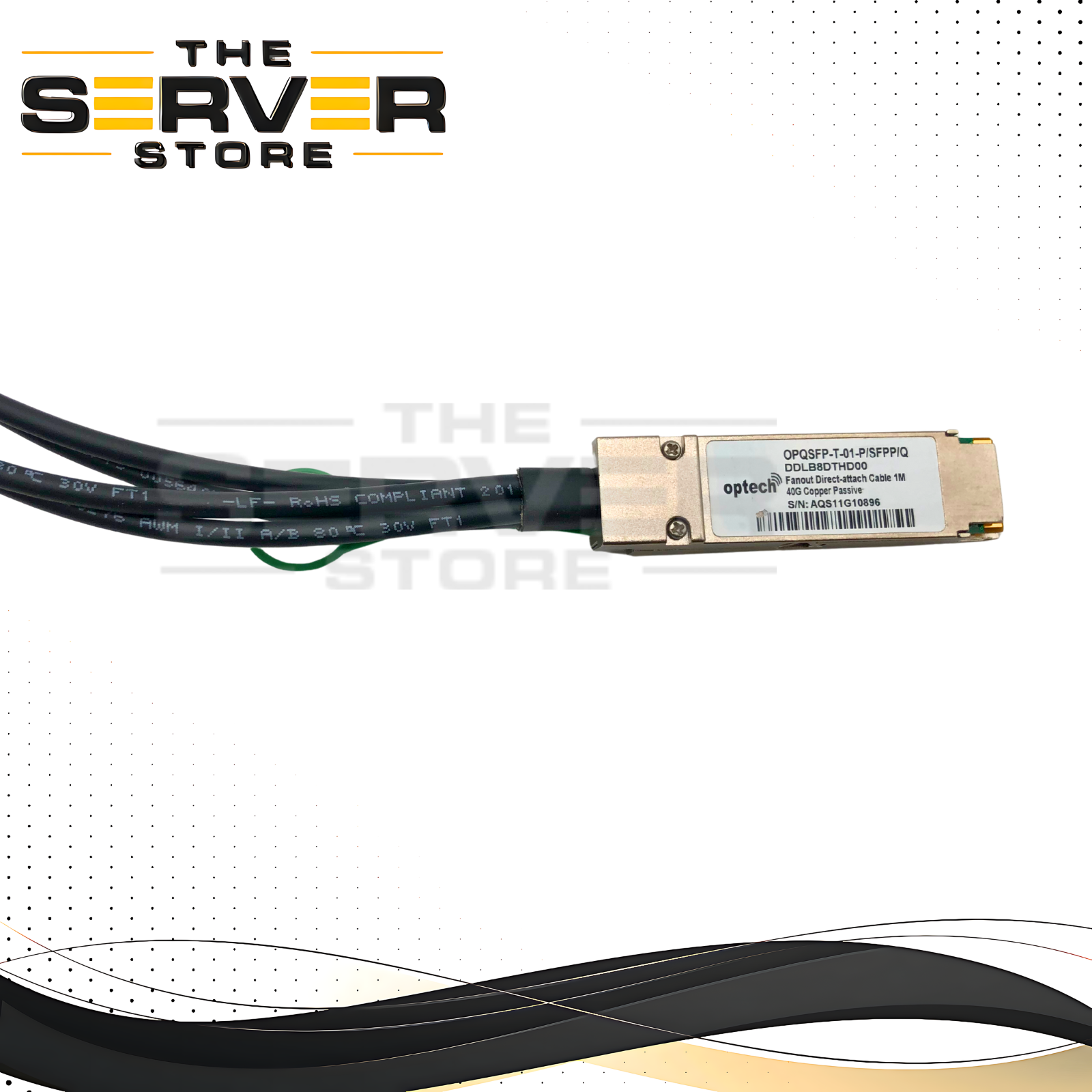 Optcore 1M 40G QSFP+ to 4x 10G SFP+ Passive DAC Breakout Cable OPQSFP-T-01-P