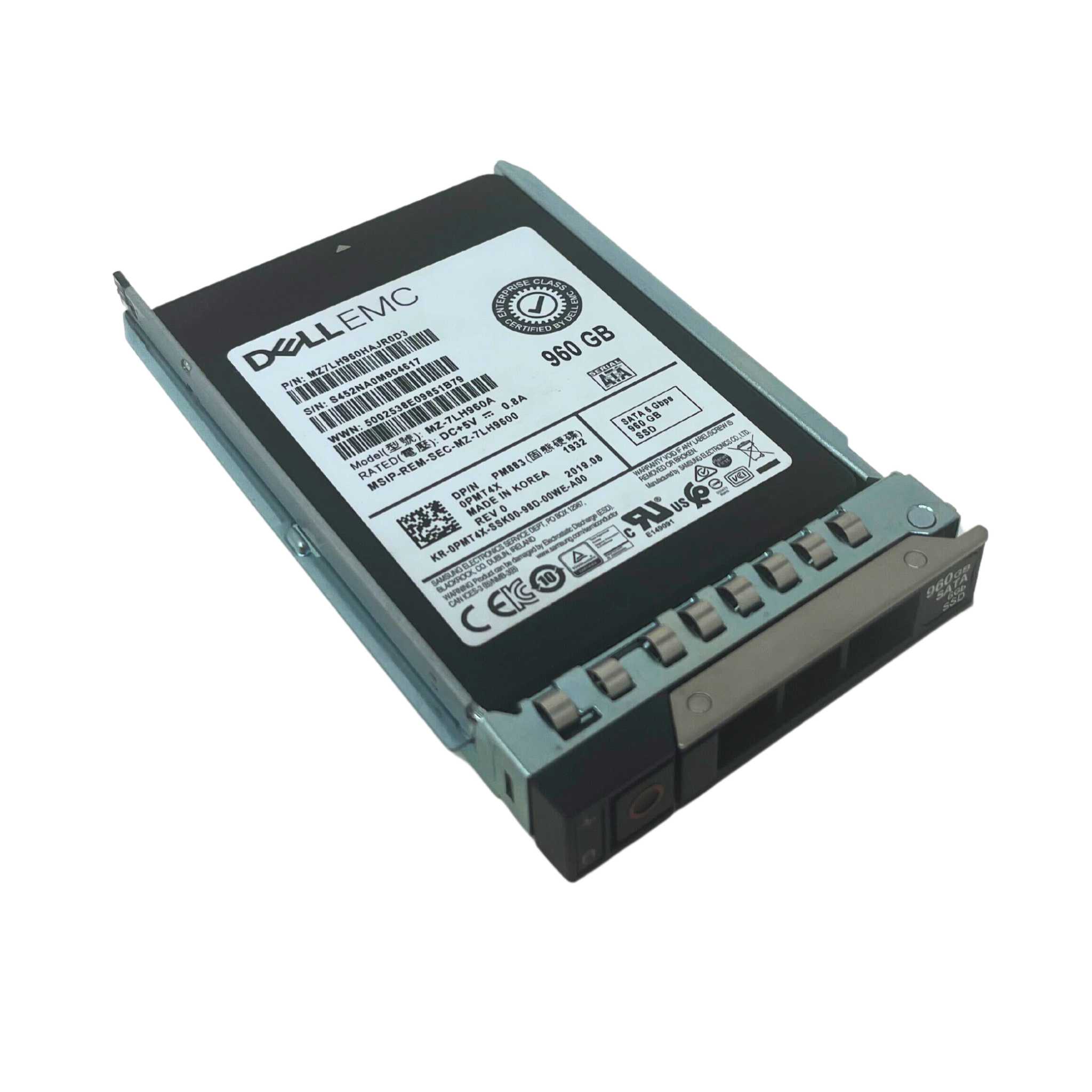 Dell Samsung PM883 960GB 6GB/s SATA 2.5'' SSD Solid State Drive (PMT4X)