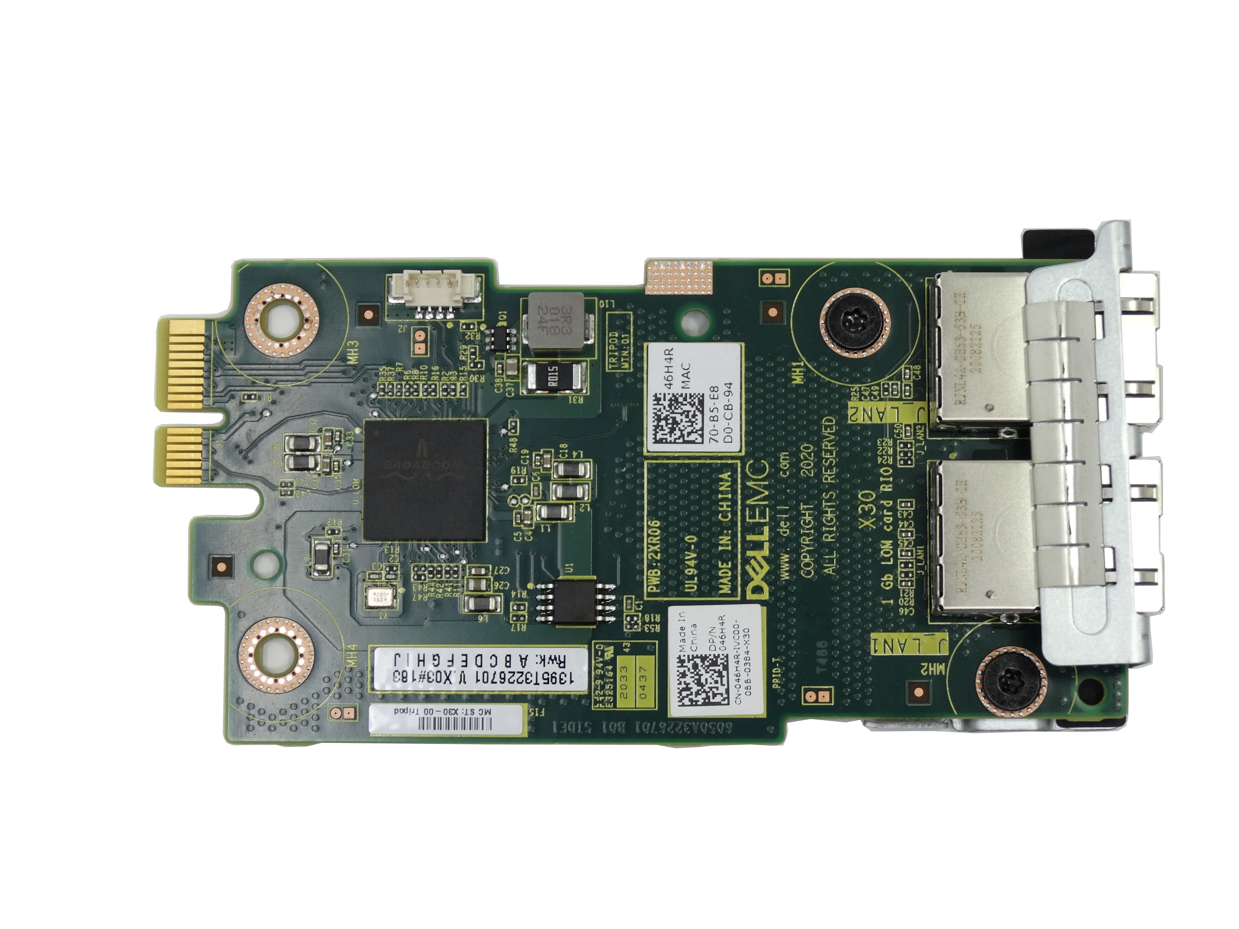 Dell Broadcom 1Gb Base-T Dual Port LOM Card For PowerEdge R750 (46H4R)