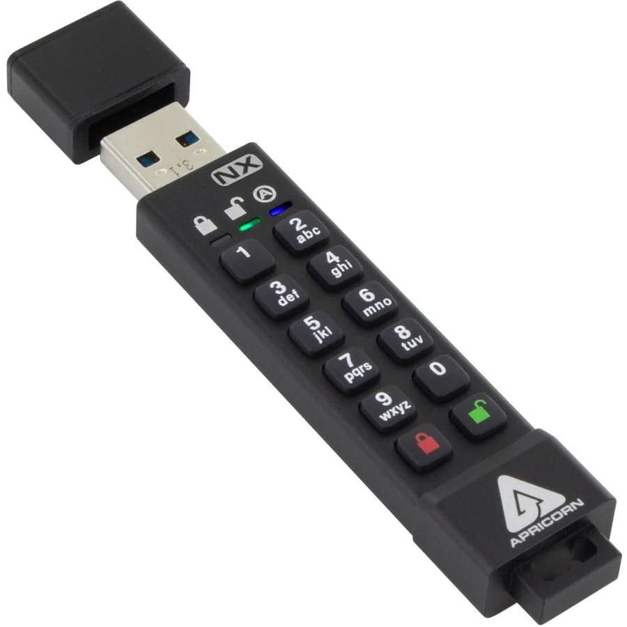 Apricon Aegis Secure Key 3NX ASK3-NX-16GB 256 Bit AEX XTS 16GB Black Flash Drive