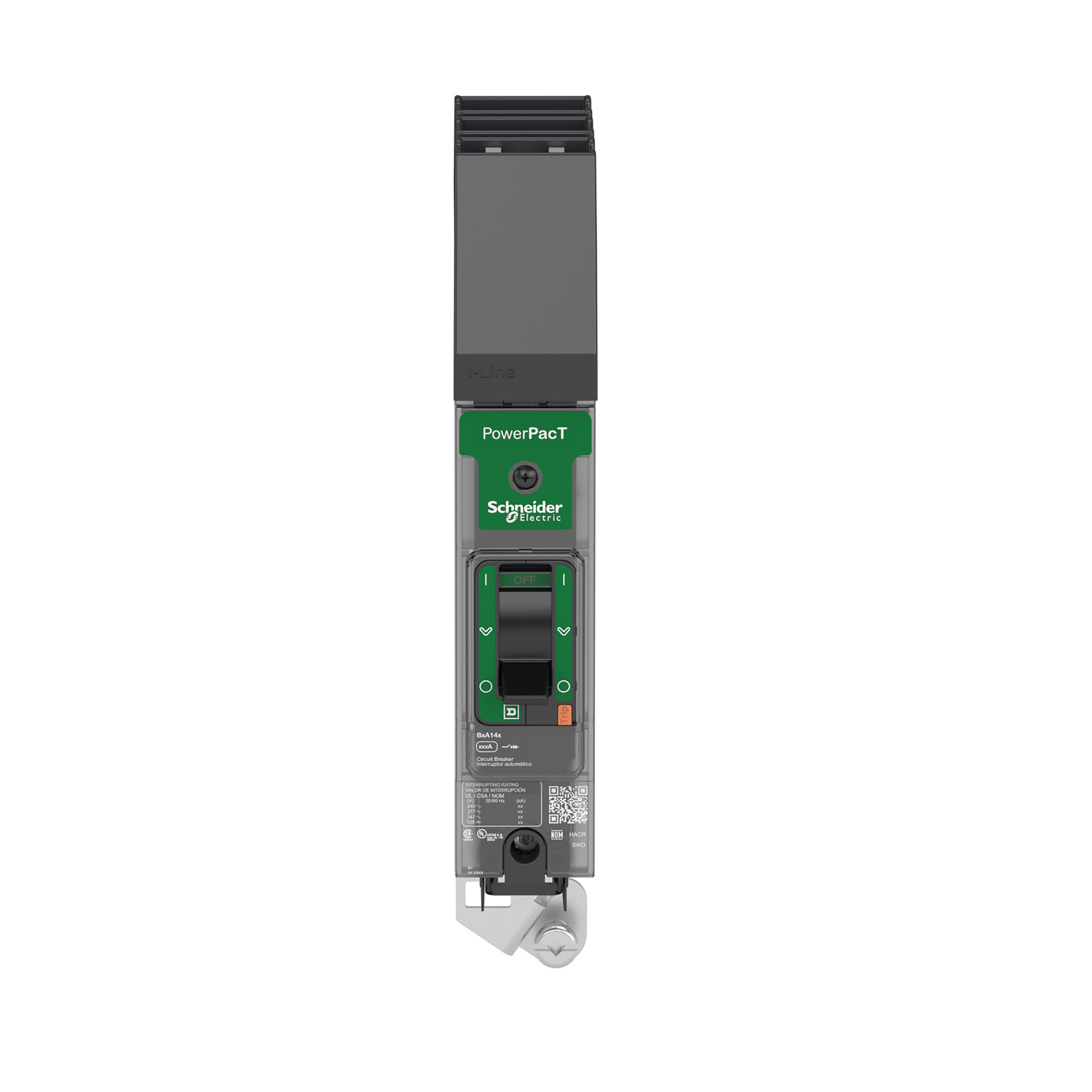 BDA140153 | Square D 15A 1-Pole PowerPacT B Molded Case Circuit Breaker 18kA @ 480V