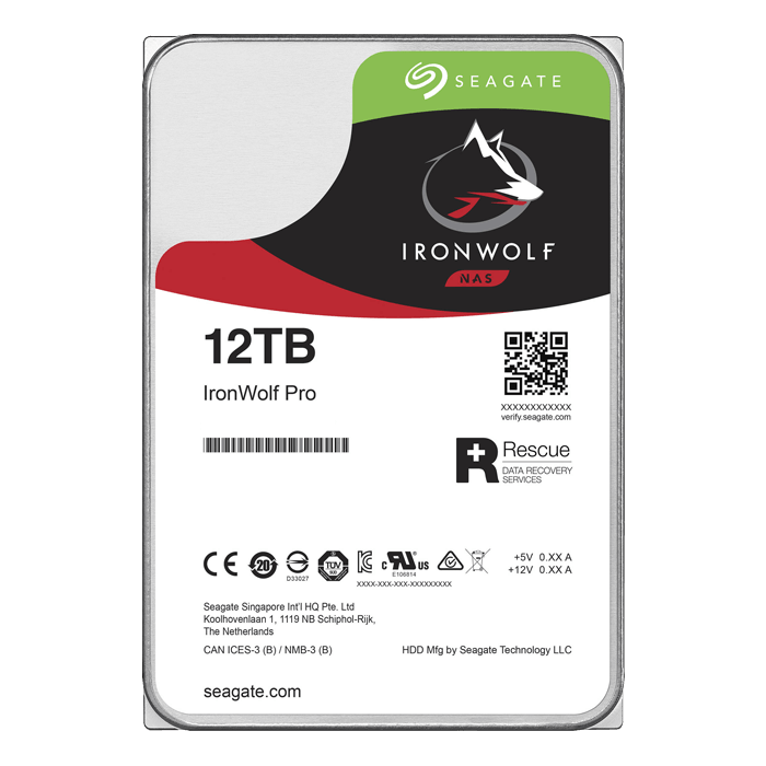 Seagate IronWolf Pro ST12000NE0008 12TB 7.2K RPM SATA 6Gb/s 512e 3.5in Hard Drive