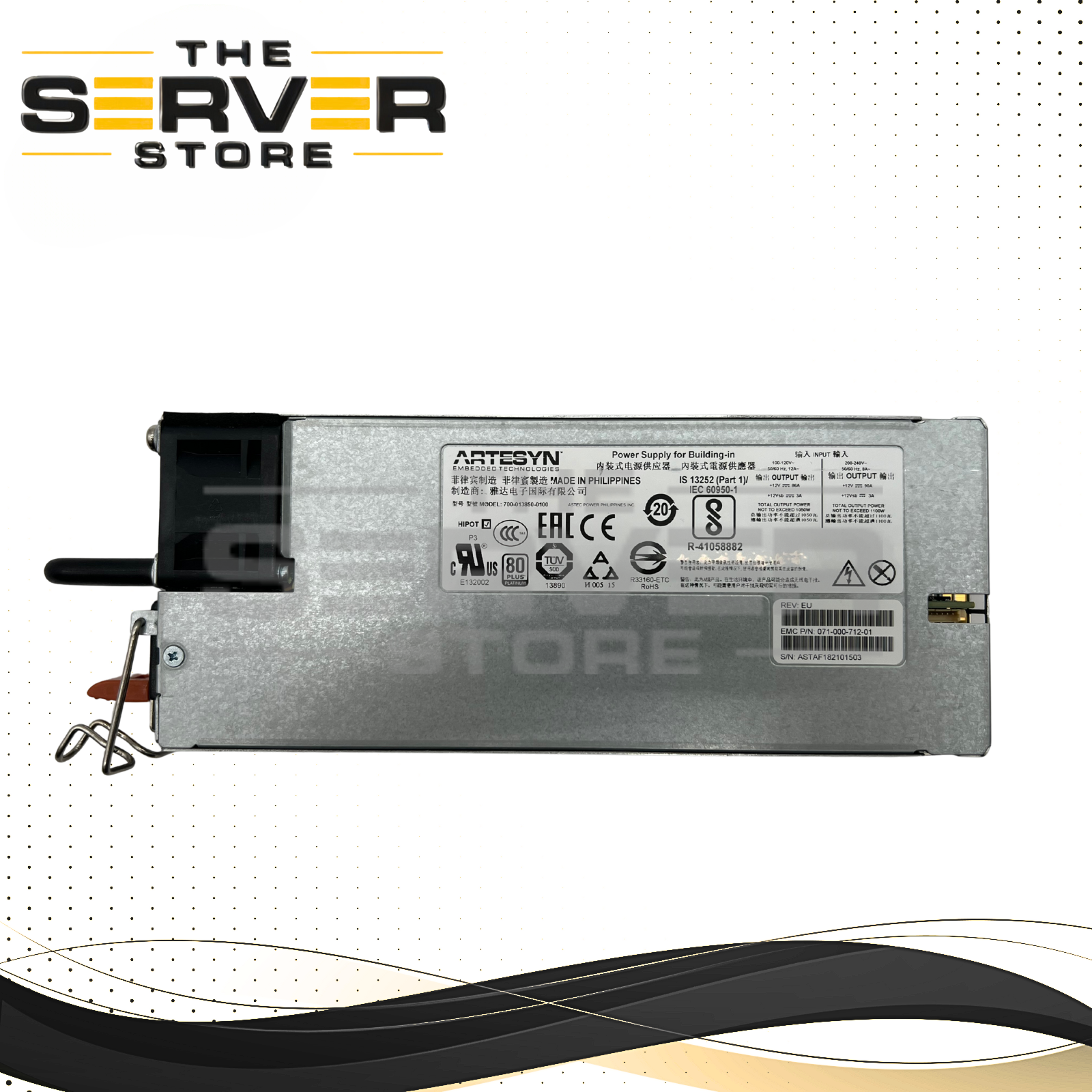 EMC Artesyn 1100W Unity Series Power Supply 071-000-712-01