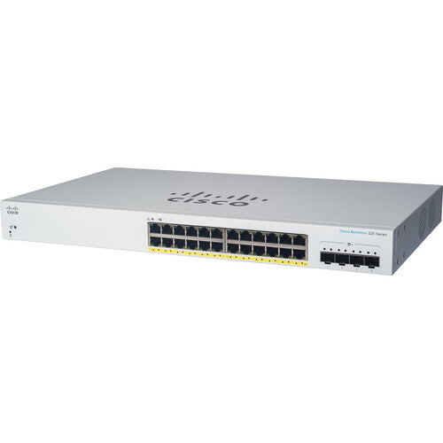 Cisco CBS220-24FP-4G Business 24-Port PoE+ Smart Managed Switch with 4 Gigabit SFP Uplinks