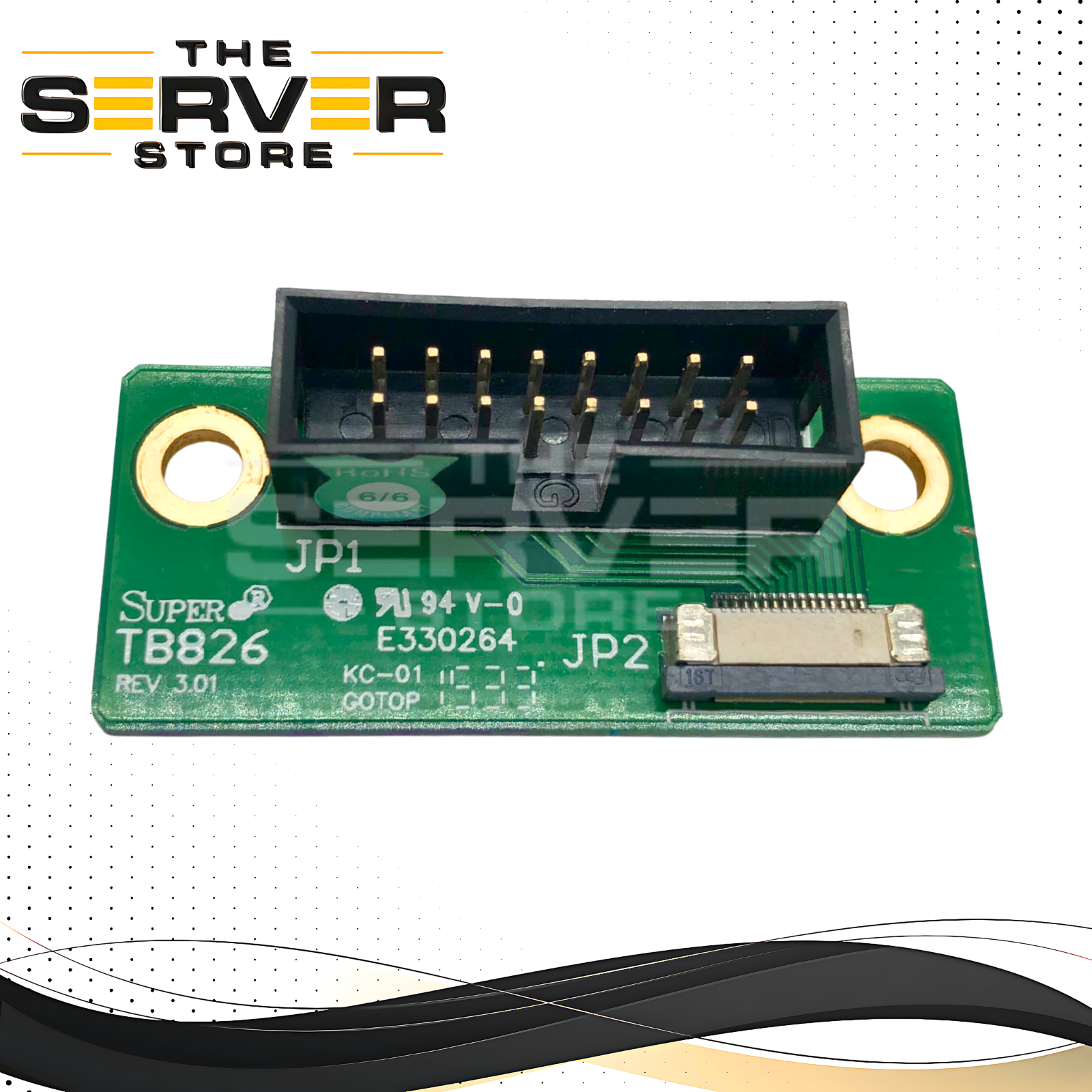 Supermicro Front Control Panel Board with 16-Pin Ribbon Cable for CSE-846, SC216, and Other Server Chassis. P/N: FC-16P, TB826.
