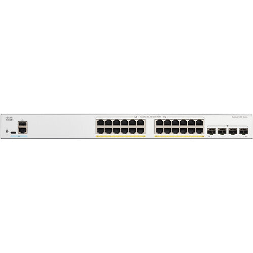 Cisco CBS250-24FP-4G Business 24-Port PoE+ Smart Managed Switch with 4 Gigabit SFP Uplinks