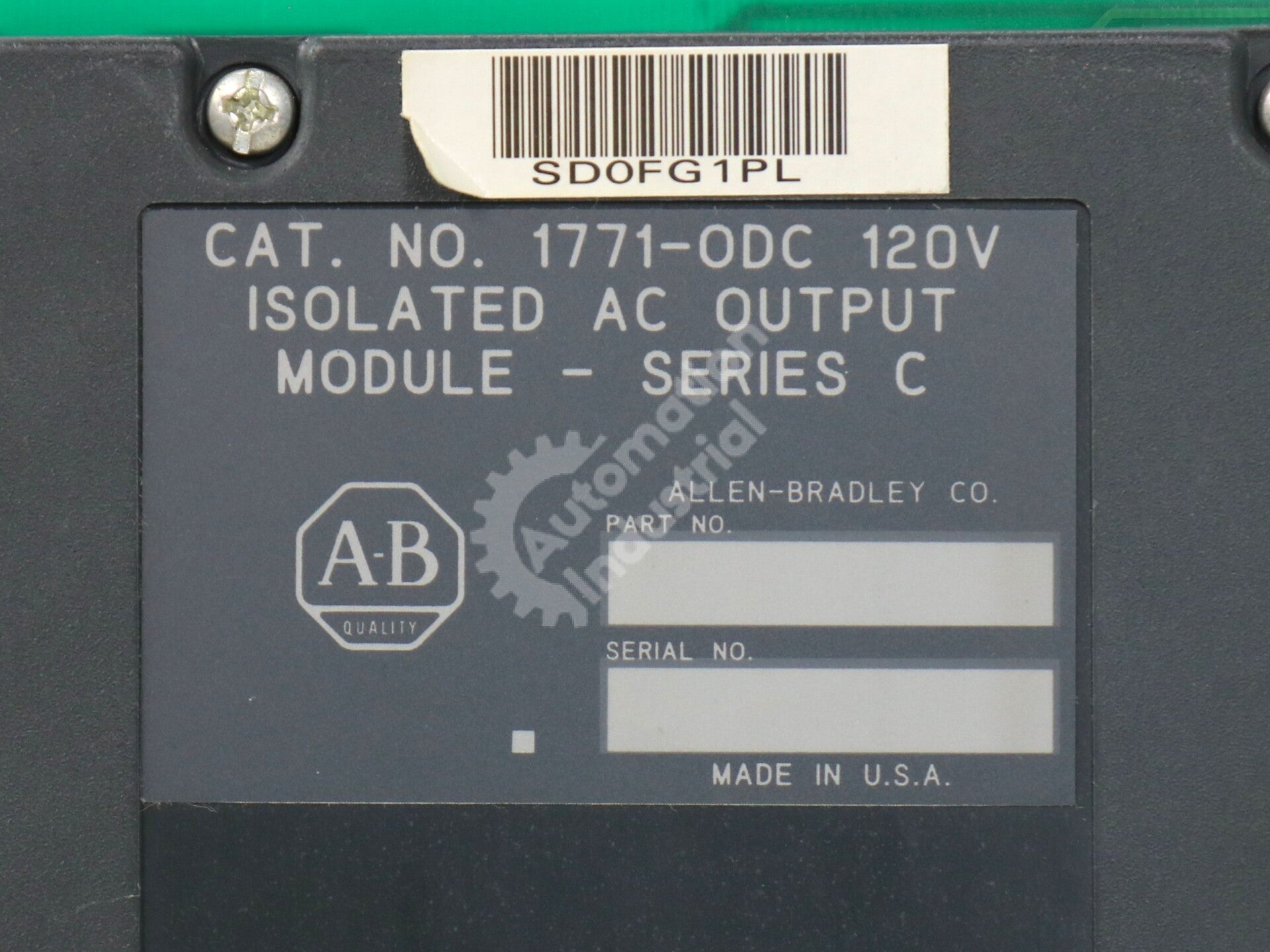 1771-ODC By Allen-Bradley 1771-ODC/C AC Isolated 6-Point Output PLC Module