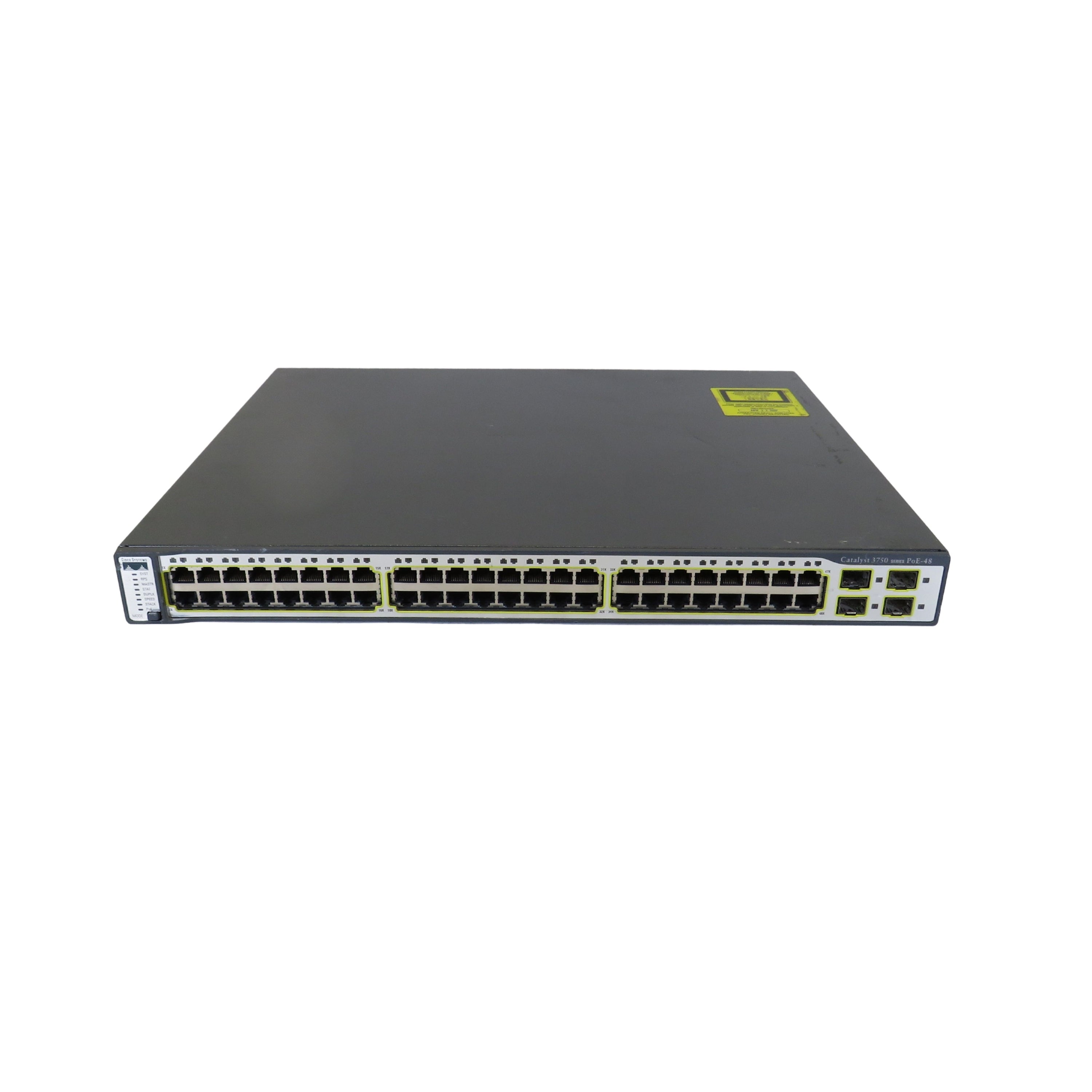 Cisco WS-C3750-48PS-E 3750 48 Port 10/100 PoE + 4 SFP Switch (Refurbished)