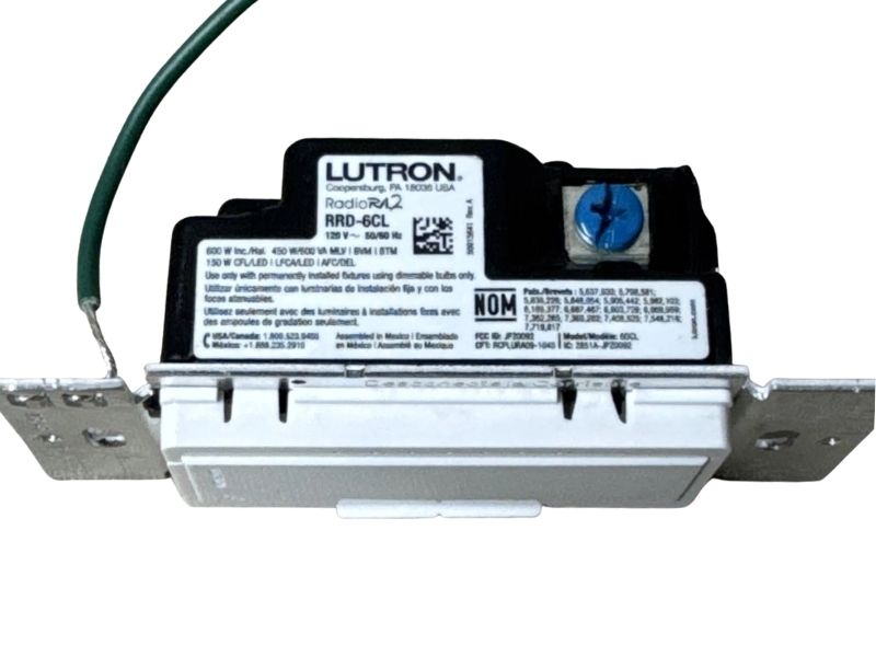 RRD-6CL-WH | Lutron CL Dimmer for RadioRA 2, Single-Pole, 600W, White, 120V