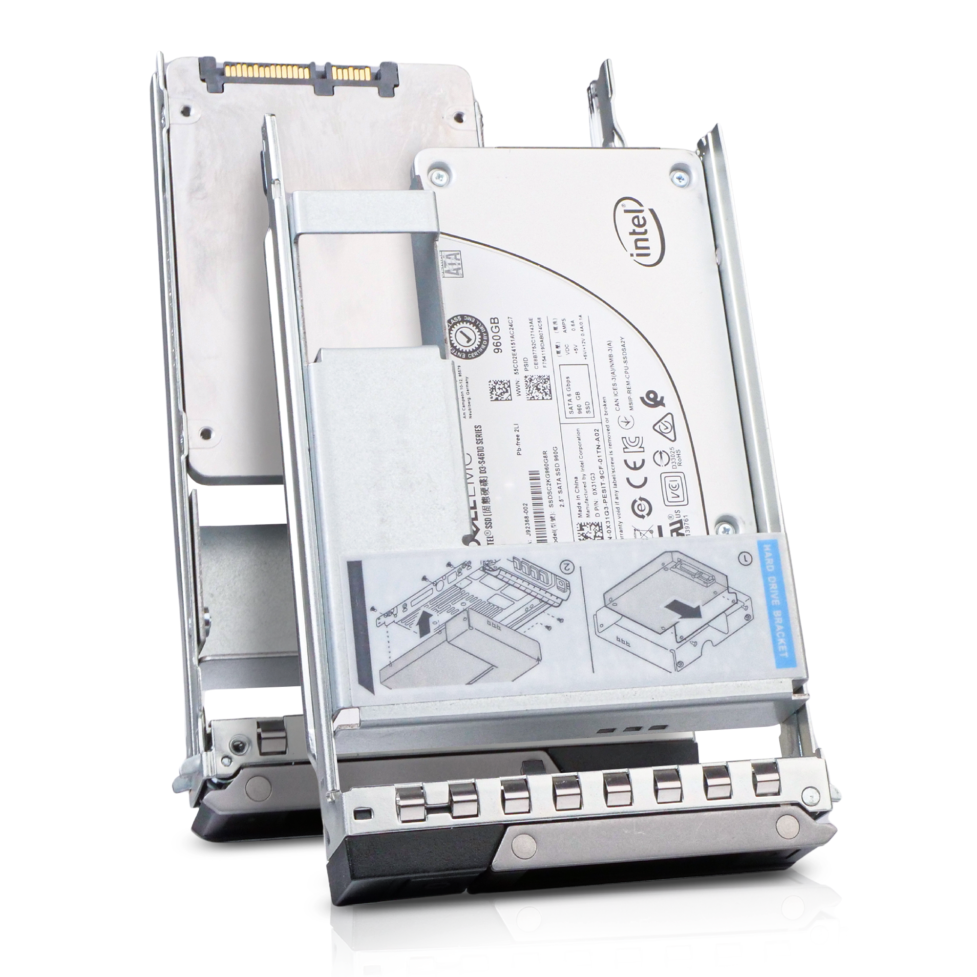 Dell G14 400-ATEH 960GB 3 DWPD SATA 6Gb/s 3D TLC Mixed Use Hybrid 3.5in Refurbished SSD