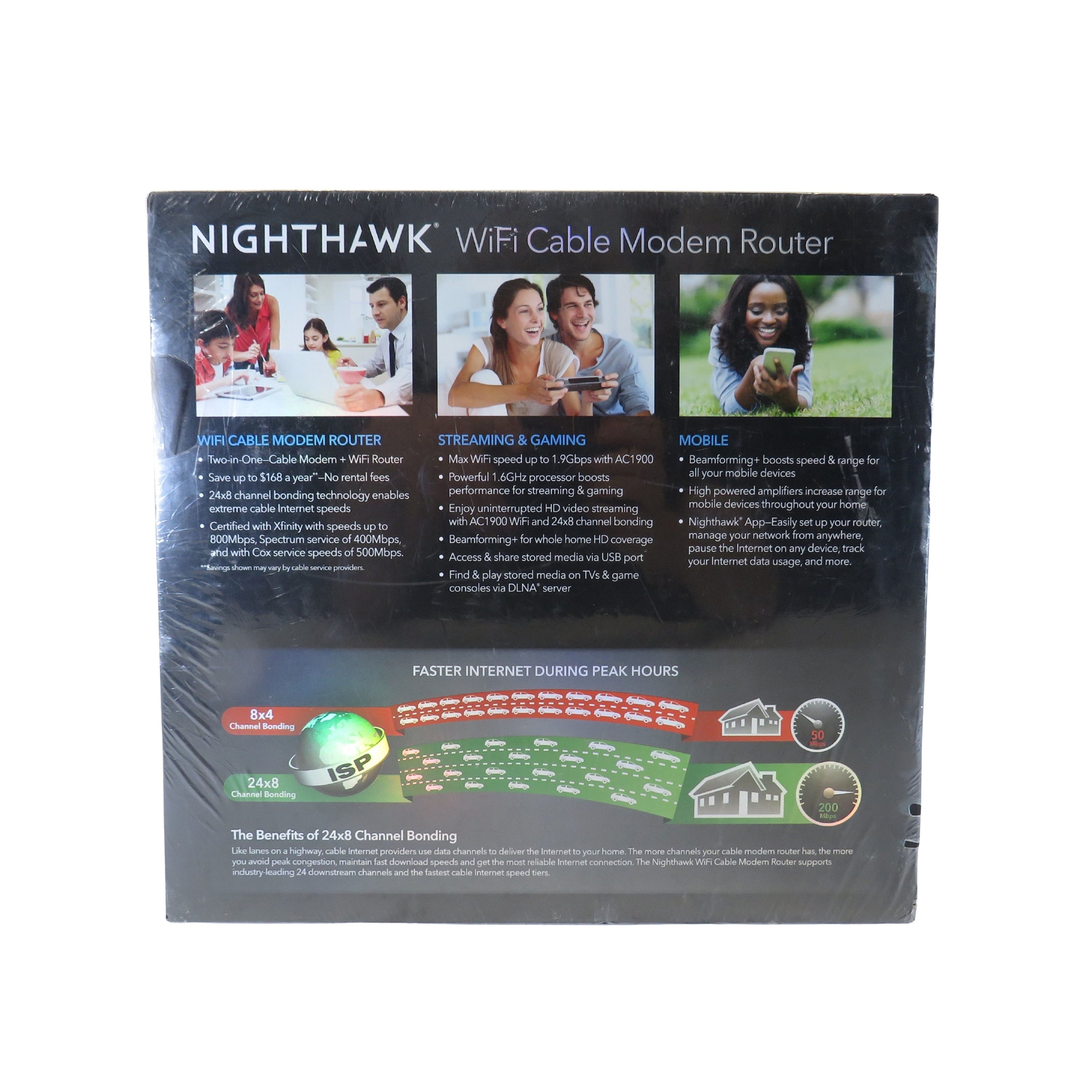 Netgear C7000-100NAS Nighthawk AC1900 WiFi 5 Gigabit Cable Modem Router