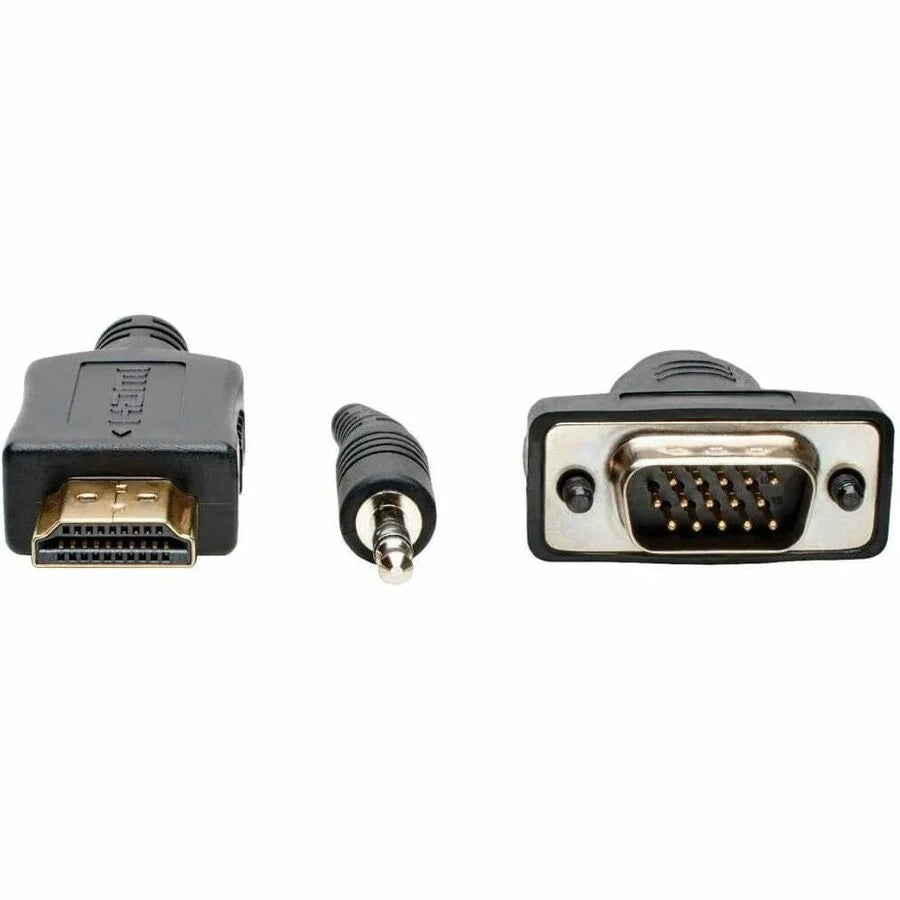 Eaton Tripp Lite Series HDMI to VGA + Audio Active Adapter Cable (HDMI to Low-Profile HD15 + 3.5 mm M/M), 3 ft. (0.9 m), TAA