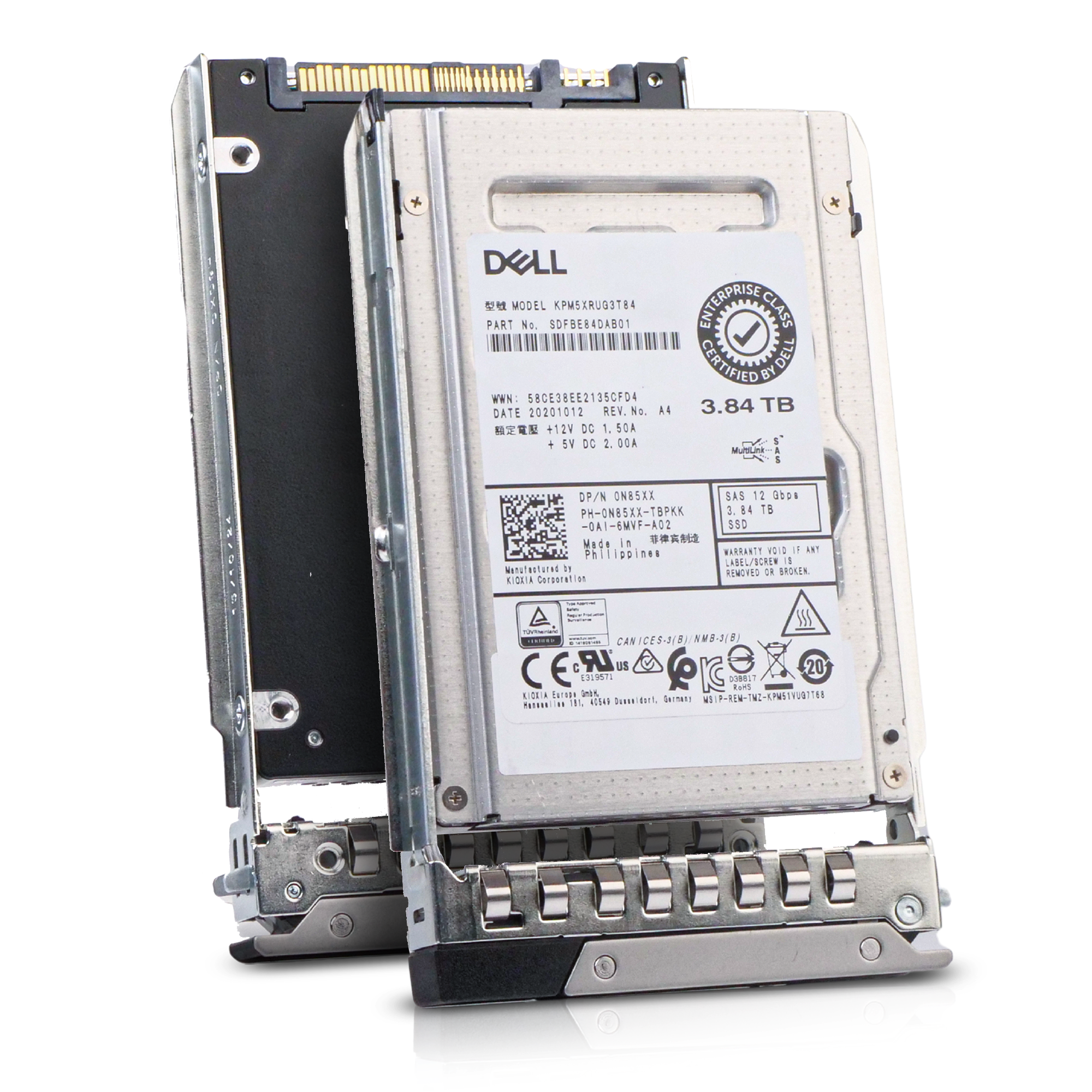 Dell G14 03XGD 3.84TB 1 DWPD SAS 12Gb/s Read Intensive 3D TLC 2.5in Refurbished SSD