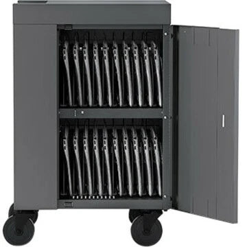 Bretford CUBE Cart Mini Charging Cart AC for 20 Devices, Charcoal Paint