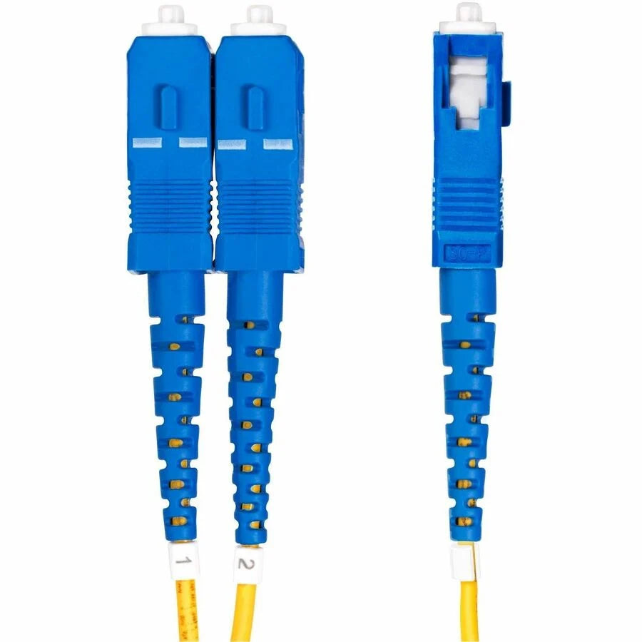 StarTech.com 25m (82ft) LC to SC (UPC) OS2 Single Mode Duplex Fiber Optic Cable, 9/125, 100G, Low Insertion Loss, LSZH Fiber Jumper Cord