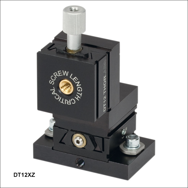 TH-DT12XZ-M - 12.7 mm XZ Dovetail Translation Stage with Baseplate, M4 Taps