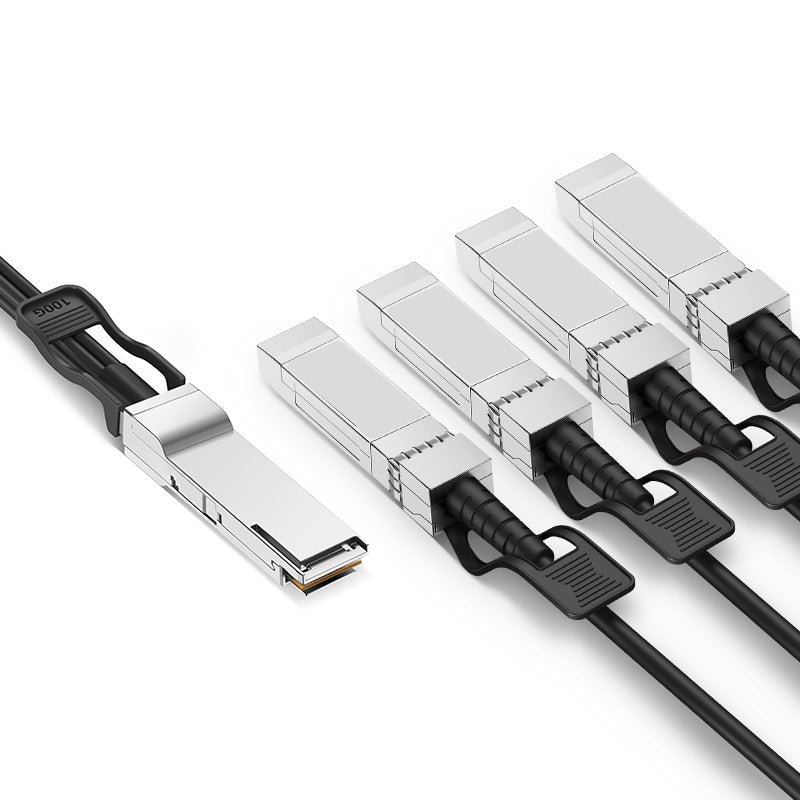 NSComm 200G PAM4 QSFP56 to 4x50G SFP56 Direct Attach PVC Copper Cable, up to 3m