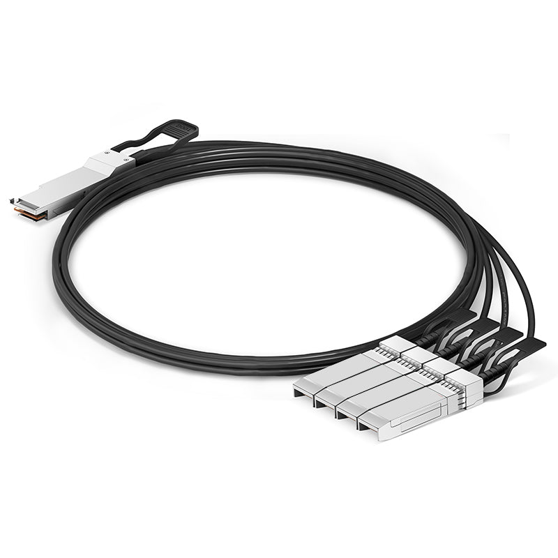 NSComm 200G PAM4 QSFP56 to 4x50G SFP56 Direct Attach PVC Copper Cable, up to 3m