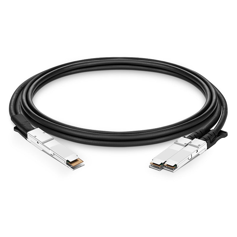 NSComm 200G PAM4 QSFP56 to 2x100G QSFP56 Direct Attach PVC Copper Cable, up to 3m