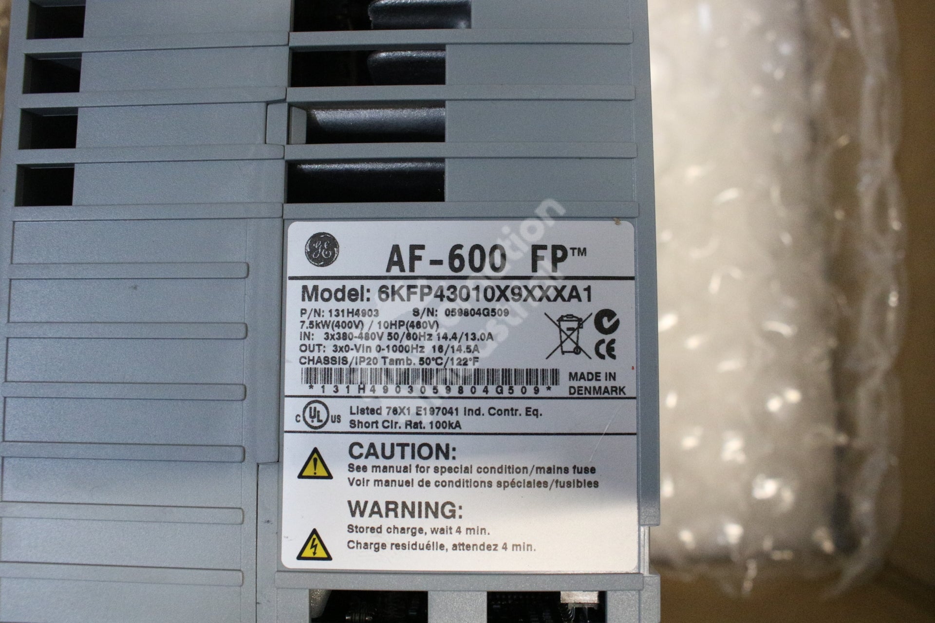 General Electric 6KFP43010X9XXXA1 131H4903 AC Drive 10HP 460v