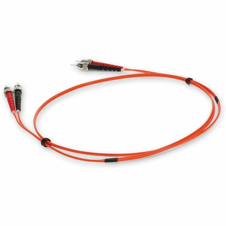 AddOn 1m ST to ST Orange OM1 Duplex OFNR (Riser-Rated) MMF Fiber Patch Cable
