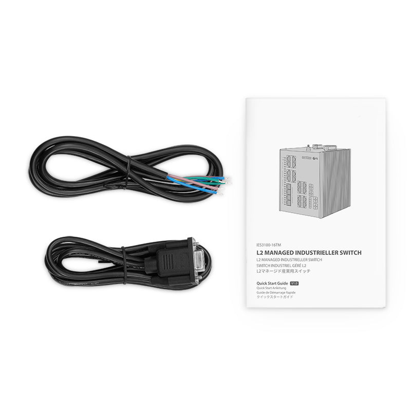 FS-IES3100-16TM, 16-Port Gigabit Ethernet L2 Managed Industrial Switch, 16 x 10/100/1000BASE-T, with 4 x 1/2.5Gb SFP, -40 to 85°C Operating Temperatur