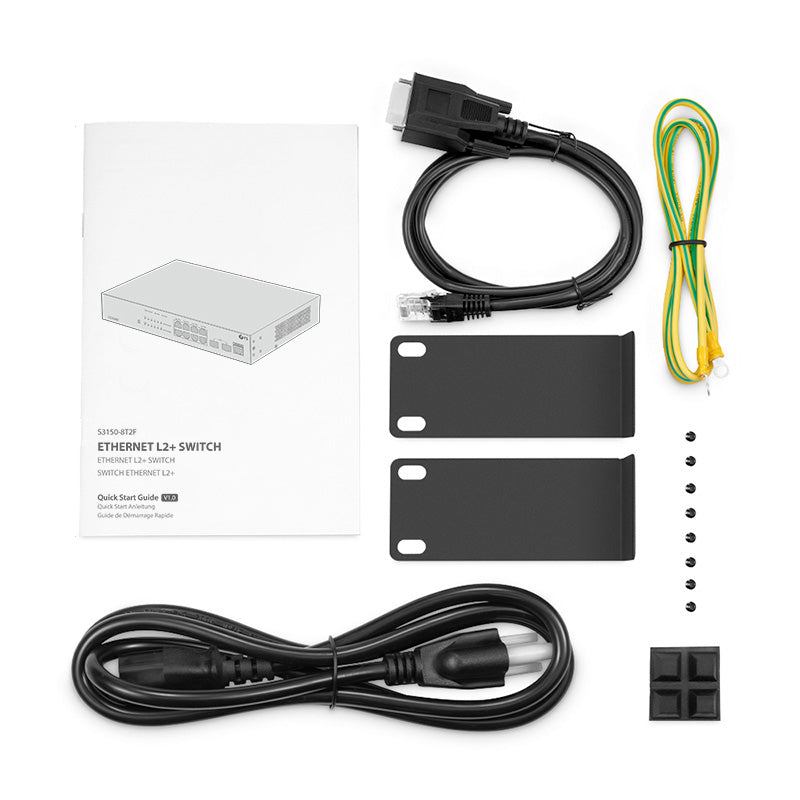 FS-S3150-8T2F, 8-Port Gigabit Ethernet L2+ Switch, 8 x Gigabit RJ45, with 2 x 1Gb SFP, Fanless
