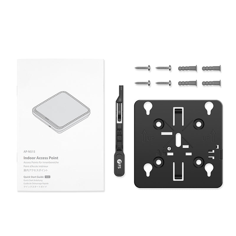 FS-AP-N515, Cloud Managed Wi-Fi 6 802.11ax 5375 Mbps Indoor Access Point, Seamless Roaming & 4 × 4 MU-MIMO Dual Radios, Manageable via Airware, Controller or Standalone (Without PoE Injector)