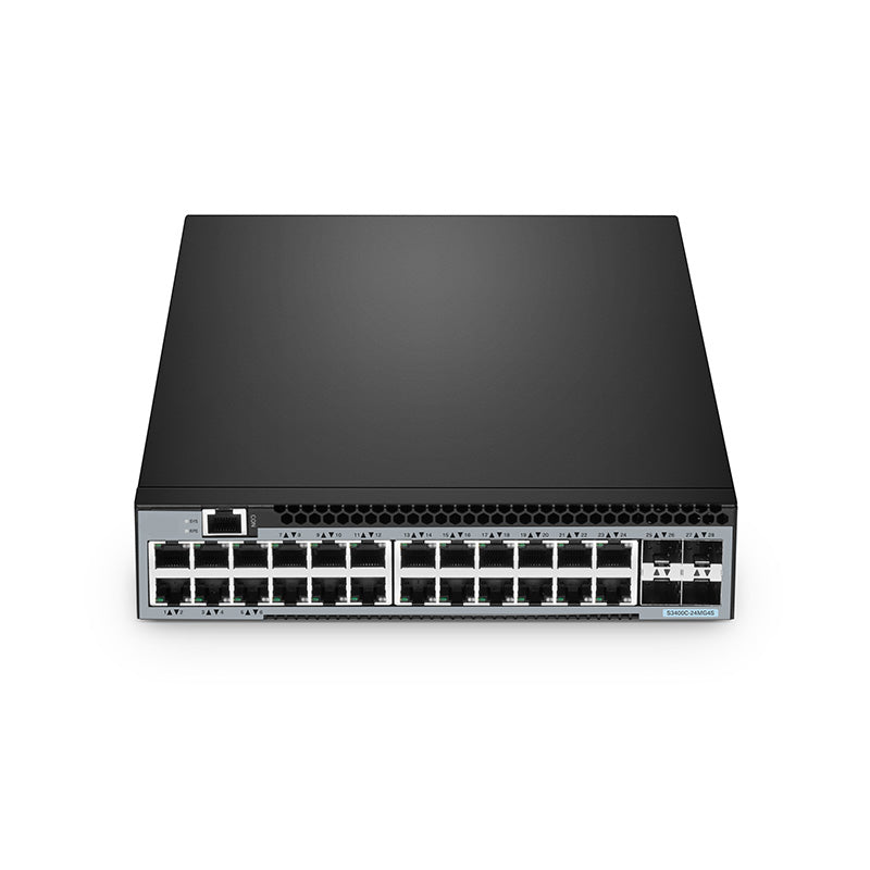 FS-S3400C-24MG4S, 24-Port Ethernet L2+ Compact Half-Width Switch, 24 x 100M/1000M/2.5GBase-T/Multi-Gigabit, with 4 x 10Gb SFP+ Uplinks